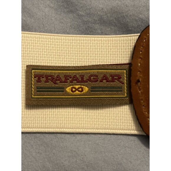 Vintage Trafalgar Silk & Leather Y2K 2000 Braces Suspenders Adjustable‎ Size - Picture 13 of 13